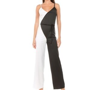 Black White Catsuit Jumpsuit Jumper Bodysuit